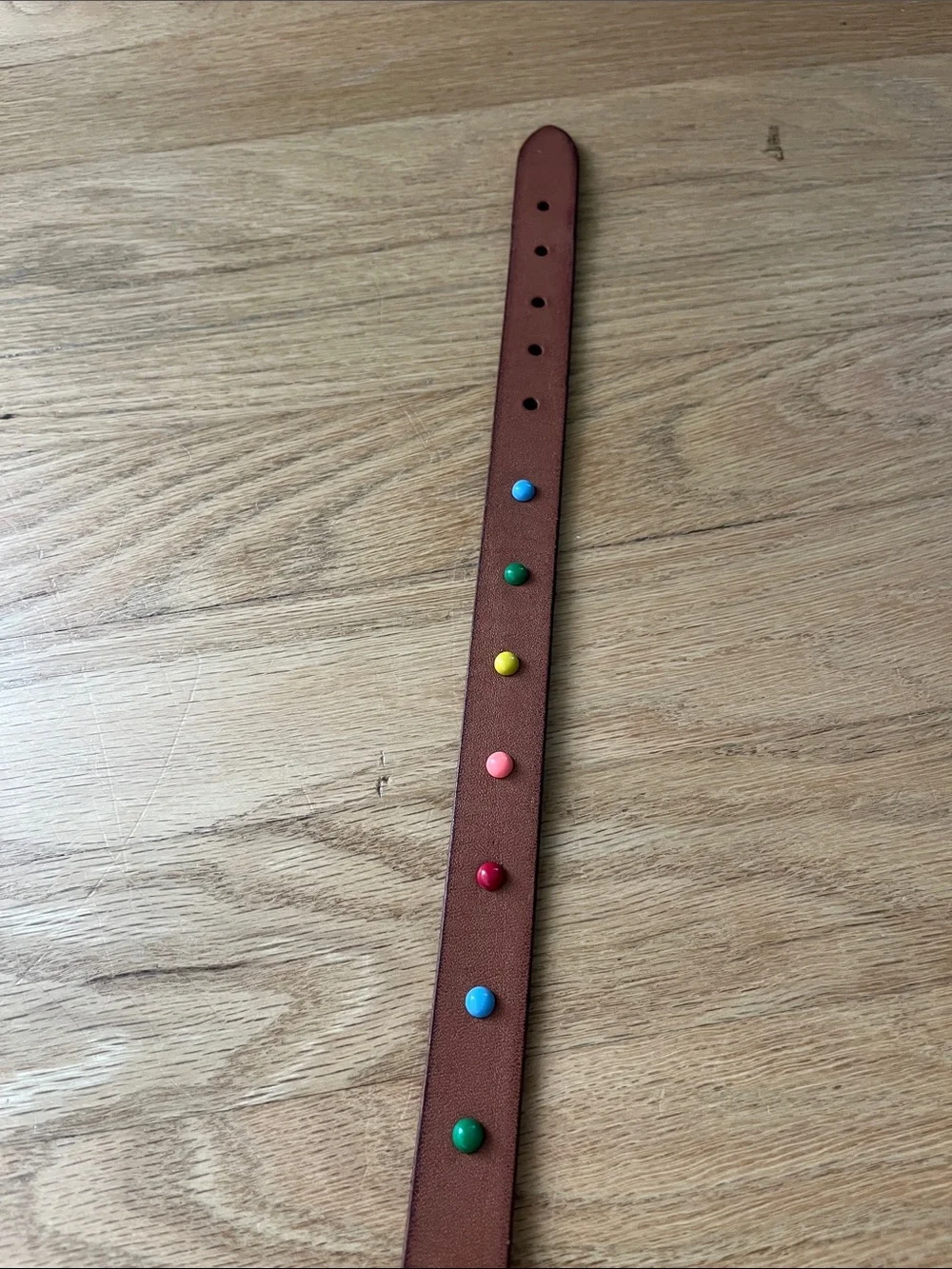 Gymboree Brown Leather Kids Belt with Colorful Studs